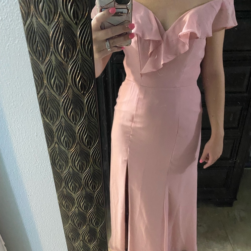 Blush bridesmaid dress. Never worn or alteted